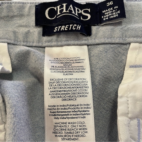 EUC Chaps Stretch Fit Light Blue Shorts Size 36 - Picture 3 of 5
